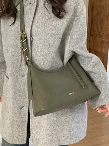 Bolso de Hombro de Cuero PU Vintage para Mujer Gran Capacidad Bolso Hobo Dumpling Casual Bandolera Color Sólido Tote