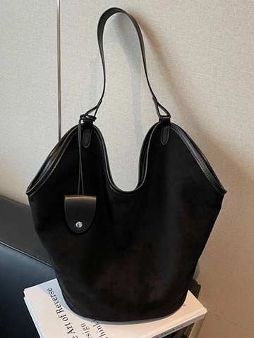 Borsa Tote in Pelle PU Opaca Vintage di Grande Capacità Per Donna Borsa a Spalla Minimalista Con Sotto-Borsa Elegante Borsa