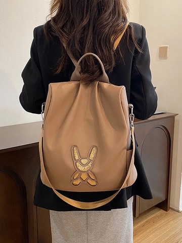 Zaino da Donna in Pelle PU alla Moda Simpatico Coniglio con Paillettes Grande Capacità Borsa a Tracolla Casual Viaggio