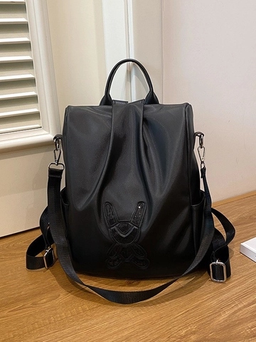 Zaino da Donna in Pelle PU alla Moda Simpatico Coniglio con Paillettes Grande Capacità Borsa a Tracolla Casual Viaggio