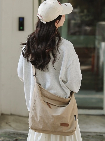 Große Kapazität Nylon Umhängetasche Für Damen Wasserabweisende Messenger Bag Lässige Schulter Tote Bag College Student Ranzen
