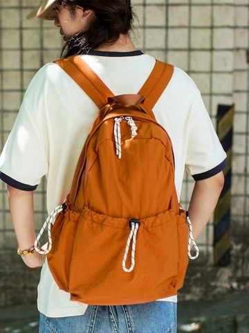 Zaino Casual Minimalista Leggero per Uomo Donna Tessuto Oxford Resistente all'Acqua Zaino da Viaggio Unisex Borsa da Scuola