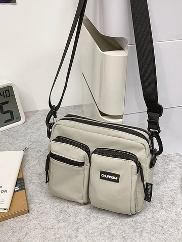 Borsa a Tracolla Casual in Nylon con Tasche Multiple per Donna Uomo Borsa Utility Borsa da Viaggio All'aperto Resistente All'acqua