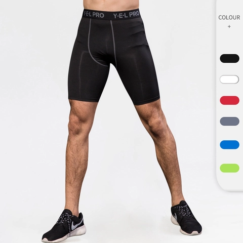 Pantaloncini a Compressione Sportivi Pro da Uomo Asciugatura Rapida Fitness Corsa Allenamento Shorts Alta Elasticità Gym