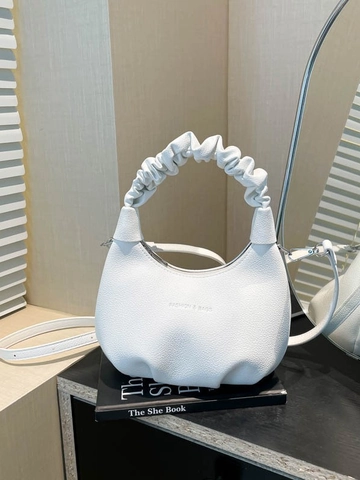 Borsa a Tracolla Hobo da Donna in Pelle PU con Manico Arricciato Borsa Dumpling Plissettata Tinta Unita Tracolla Regolabile per Uso Quotidiano