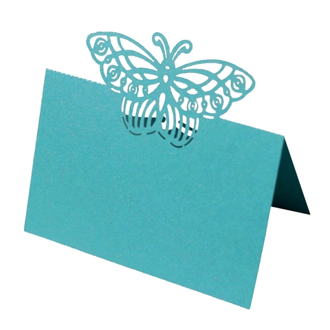 Eleganti Segnaposto Matrimonio Farfalla Intagliati al Laser Carta Perlata Cartellini per Nomi per Decorazione Tavola Banchetto