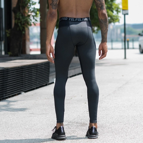 Pantalon de Compression Pro pour Hommes Séchage Rapide Collants de Sport Haute Élasticité Respirant Fitness Leggings Course Gym