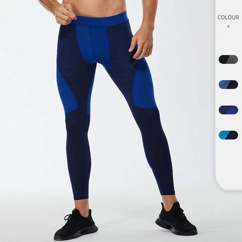Herren Schnelltrocknend Hochelastische Kompressionsleggings Camouflage Sport Laufen Training Fitness Enganliegende Hose Polyester