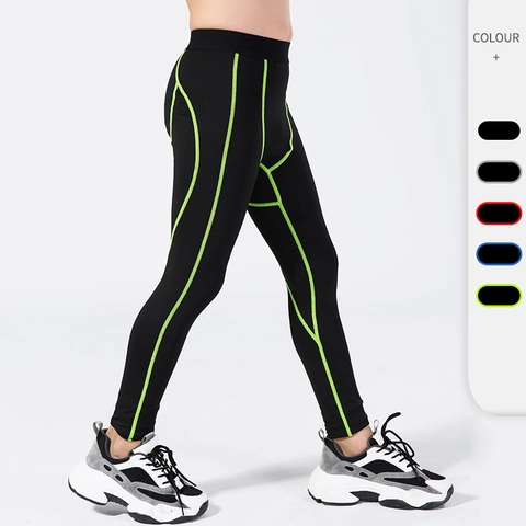 Boys Compression Pants Quick Dry Sports Leggings For Running Basketball Soccer Training High Elastic Youth Athletic Tights