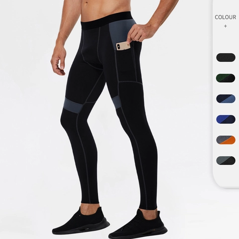 Ανδρικό Παντελόνι Συμπίεσης Fitness Γρήγορο Στέγνωμα Κολάν Προπόνησης Με Τσέπες Υψηλή Ελαστικότητα Γυμναστήριο Τρέξιμο