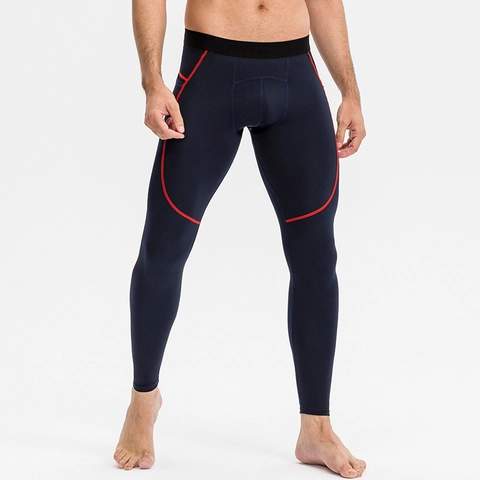 Heren PRO Compressiebroek Hoge Elasticiteit Sneldrogend Hardloopbroek Fitness Leggings Met Zakken Strakke Sportbroek Voor Training Workout