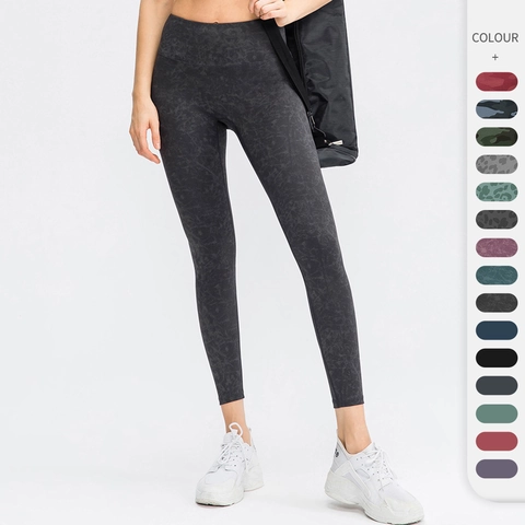 Damen High Waist Yogahose Camouflage Scheckiger Druck Sport Leggings Schnelltrocknend Fitness Workout Tights Für Gym Laufen