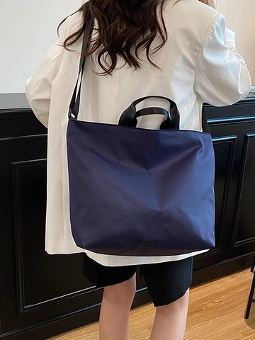 Bolso Tote de Nailon de Gran Capacidad para Mujer Versátil Ligero Impermeable Bolso de Hombro Cruzado para Uso Diario