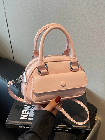 Borsa a Cuscino Mini in Pelle PU alla Moda Donna con Cuciture Lucide Borsa a Tracolla Piccola Semplice con Manico Superiore