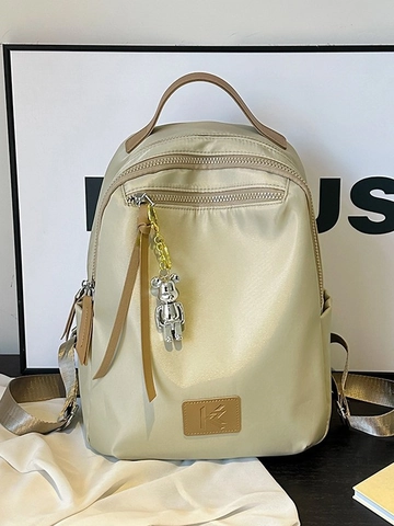 Zaino da Donna in Nylon Impermeabile Moda Grande Capacità Zaino per Studenti Universitari Viaggio Daypack Casual con Orsetto
