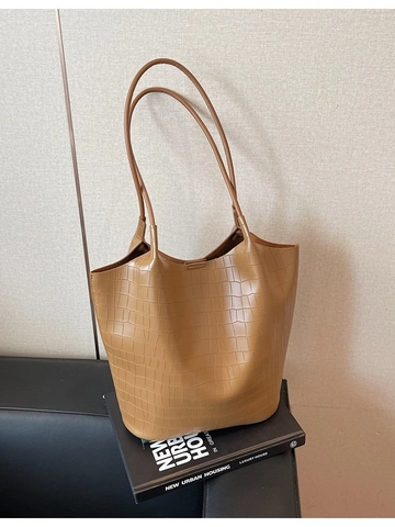 Borsa Tote in Pelle PU con Motivo a Coccodrillo Retro per Donna Borsa a Spalla di Grande Capacità con Custodia Interna