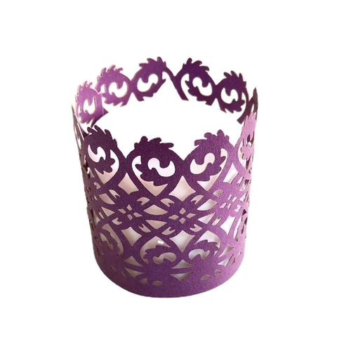 Laser Cut Hollow Cupcake Wrappers Paper Candle Lampshade For LED Tea Lights Wedding Birthday Party Table Decoration