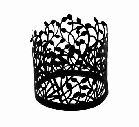 Laser Cut Hollow Paper Candle Shade For LED Light Wedding Party Table Decoration Romantic Leaf Vine Design Wrap Candle Holder