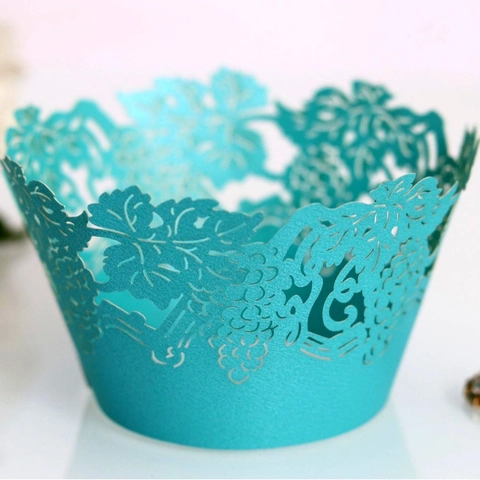 Pirottini per Cupcake Taglio Laser con Motivo a Vite Bordi per Torta in Carta Cava per Matrimonio Compleanno Decorazione