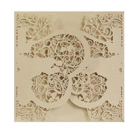 Elegante Lasergeschnittene Hochzeitseinladungskarten Hohl Aus Perlmuttpapier Einladungen Mit Umschlägen Für Hochzeiten