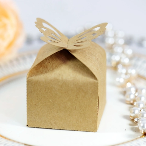Scatola di Caramelle Intagliata Farfalla Elegante Scatola per Matrimonio Festa Regalo Carta Cioccolato per Ospiti Decorazione Tavola Festa