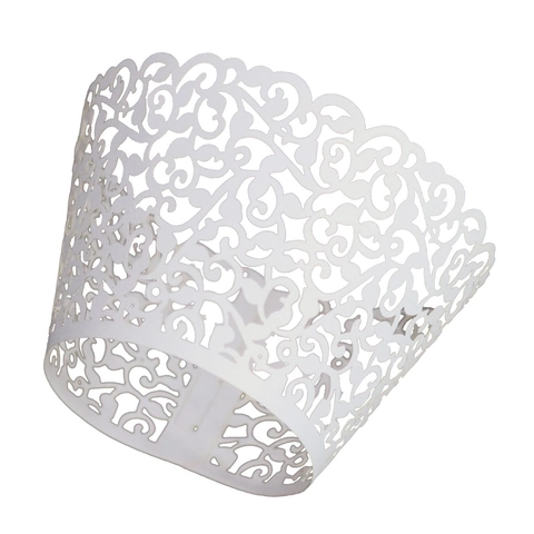 Laser Cut Cupcake Wrappers Hollow Vine Lace Design Decorative Cake Paper Cups For Wedding Birthday Party Baking Supplies