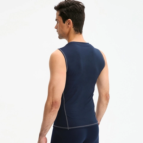 Canotta Sportiva Fitness da Uomo ad Asciugatura Rapida Canotta a Compressione Senza Maniche per Corsa Allenamento Dorso a Vogatore