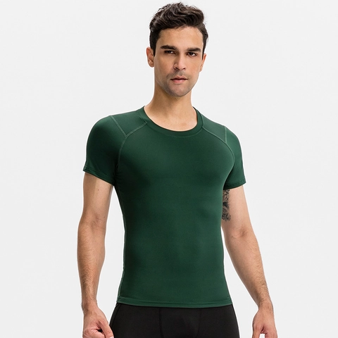 Men's Professional Compression Sport T-Shirt Polyester Spandex Quick Dry High Elasticity Athletic Gym Running Training Top