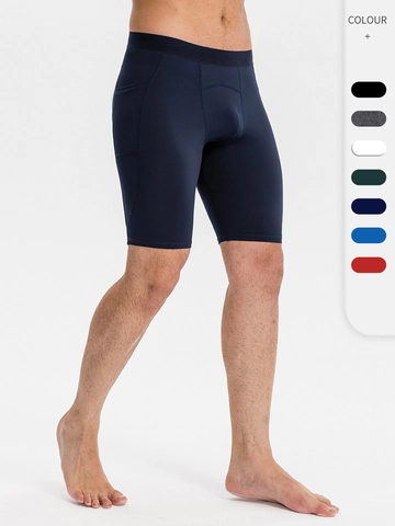 Pantalones Cortos de Compresión Deportivos para Hombre Secado Rápido Entrenamiento Running Fitness Con Bolsillo Transpirable
