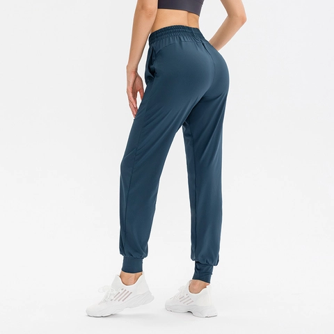 Women High Waist Jogger Pants With Pockets Drawstring Athletic Sweatpants For Running Yoga Fitness Casual Loose Cuffed Trousers