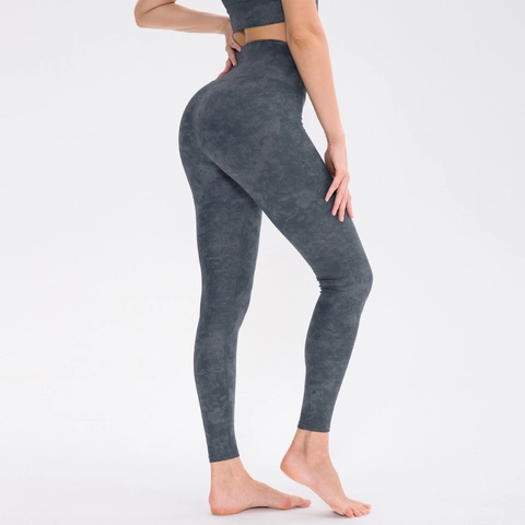 Women High Waist Printed Yoga Leggings Marble Pattern Tummy Control Gym Fitness Running Butt Lift Sports Bottoms Activewear