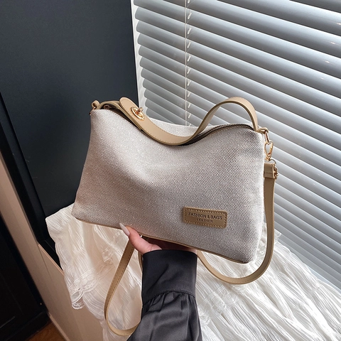 Women Woven PU Leather Shoulder Bag Large Capacity Color Block Handbag Crossbody Dumpling Bag Daily Commute Underarm Bag