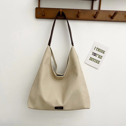 Große Kapazität PU Leder Umhängetasche Für Damen Minimalistische Ziernaht Design Täglich Pendeln Hobo Tasche Mit Anhänger