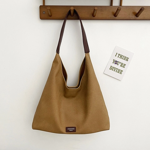 Große Kapazität PU Leder Umhängetasche Für Damen Minimalistische Ziernaht Design Täglich Pendeln Hobo Tasche Mit Anhänger