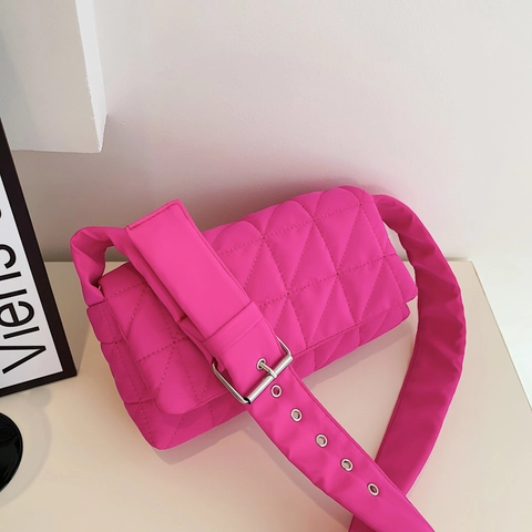 Borsa a Spalla Trapuntata alla Moda Coreana da Donna Borsa a Tracolla Puffer Donna Elegante Cucitura a Graticcio in Pelle PU Borsa a Mano Quotidiana