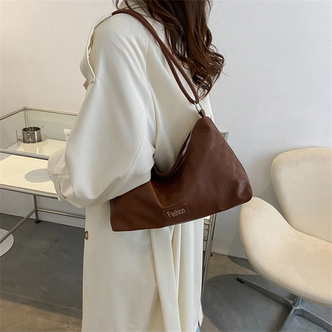 Borsa Sottobraccio in Pelle PU Goffrata a Scacchi Minimalista per Donna Borsa a Spalla con Nodo alla Moda Borsa a Mano Quadrata Casual Retrò