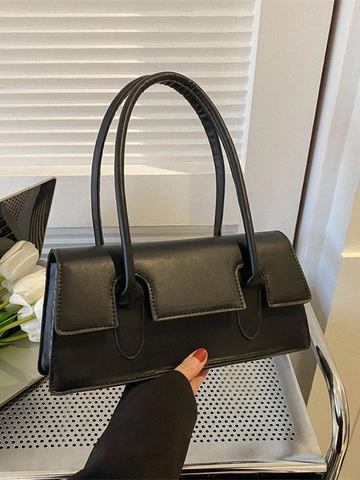 Sac Sous-bras Tendance Style Coréen pour Femmes Sac à Bandoulière en Cuir PU Mode Sac à Main Carré Décontracté Minimaliste