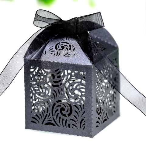 Lasergeschnittene Hochzeitsboxen Hohl Europäischer Stil Süßigkeiten Schokoladen Geschenkbox Perlmuttpapier Souvenir Etui Für Party Event Dekor