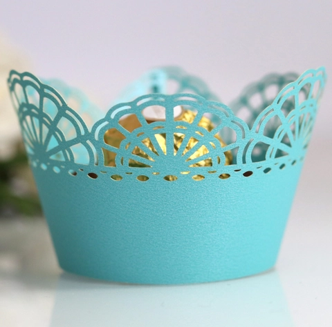 Laser Cut Cupcake Wrappers Lace Paper Cake Liners Floral Hollow Decoration For Wedding Birthday Party Table Ornament