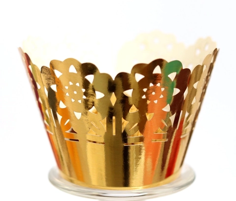 Laser Geschnitten Cupcake Manschette Perlmutt Karton Spitze Muffin Becher Liner Für Hochzeit Geburtstag Party Tischdeko