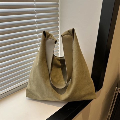 Bolso Tote de Nailon de Gran Capacidad Vintage para Mujer Textura Esmerilada Casual Bolso de Hombro Color Sólido Bolso de Moda