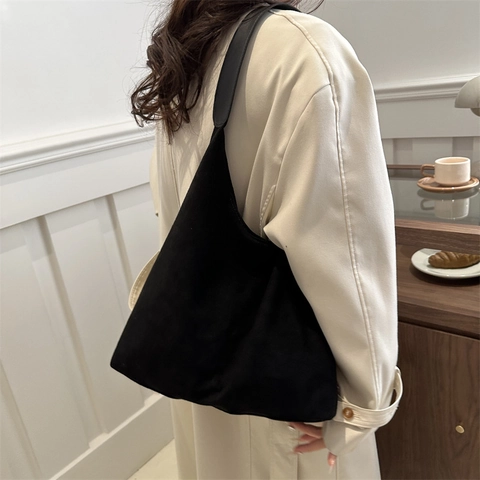 Bolso Tote de Nailon de Gran Capacidad Vintage para Mujer Textura Esmerilada Casual Bolso de Hombro Color Sólido Bolso de Moda