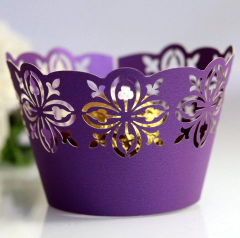Involucri per Cupcake Traforati al Laser con Disegno Floreale in Carta di Pizzo Decorazioni per Torte per Matrimoni Compleanni Feste Natale San Valentino