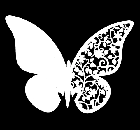Élégants Marque-places Papillon Découpés au Laser en Papier Nacré Cartes de Verre pour Mariage Banquet Fête Décoration de Table