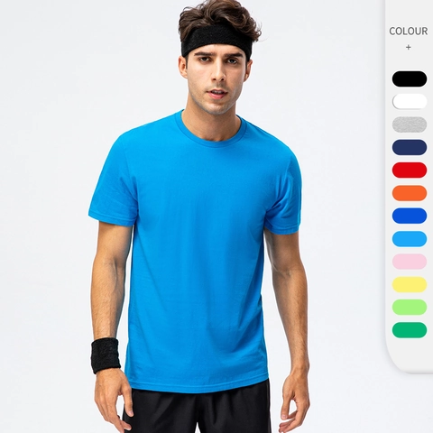 Women's Men's 100% Cotton Short Sleeve T-Shirt Loose Casual Round Neck Sport Top Basic Solid Color Comfortable Tee