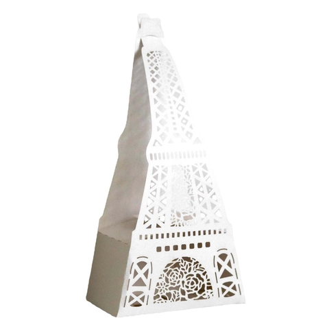 Eiffelturm Laserschnitt Süßigkeitenbox Perlmuttpapier Hochzeit Geschenkbox Rose Hohl Geschenkbox Für Valentinstag Party Schokoladenverpackung