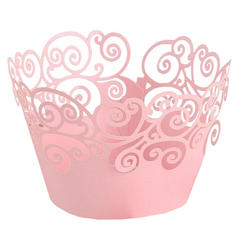 Involucri per Cupcake Intagliati al Laser Elegante Design Nuvola di Buon Auspicio Carta per Decorazione Torta per Matrimonio Festa
