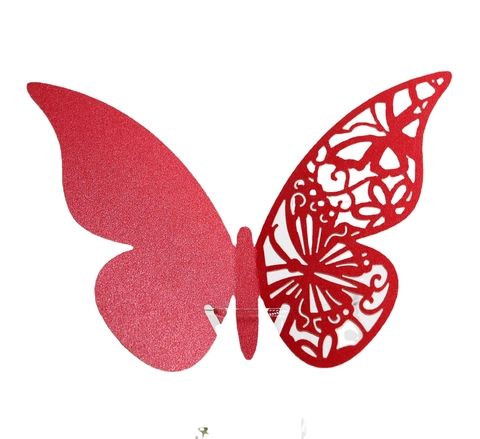 Lasergeschnitten Schmetterling Becherkarten Papier Hochzeit Tischkarten Perlmuttkarton Ausgehöhlt Weinglas Dekoration Party