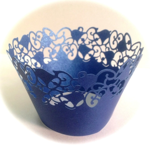 Laser Cut Cupcake Wrappers Pearl Paper Hollow Cake Liners For Christmas Wedding Birthday Party Decoration Baking Accessories