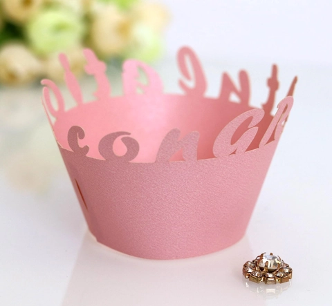Involucri per Cupcake in Carta Tagliata al Laser Congratulazioni Laurea Decorazioni Intagliate per Torte di Compleanno e Matrimonio